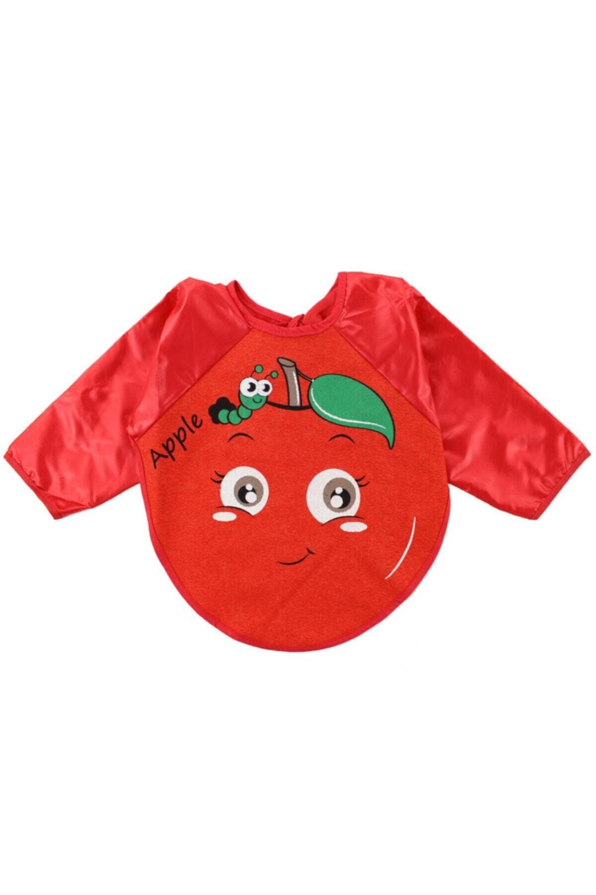 Buude Kids Bebek Elma Motif Kollu Mama Önlüğü