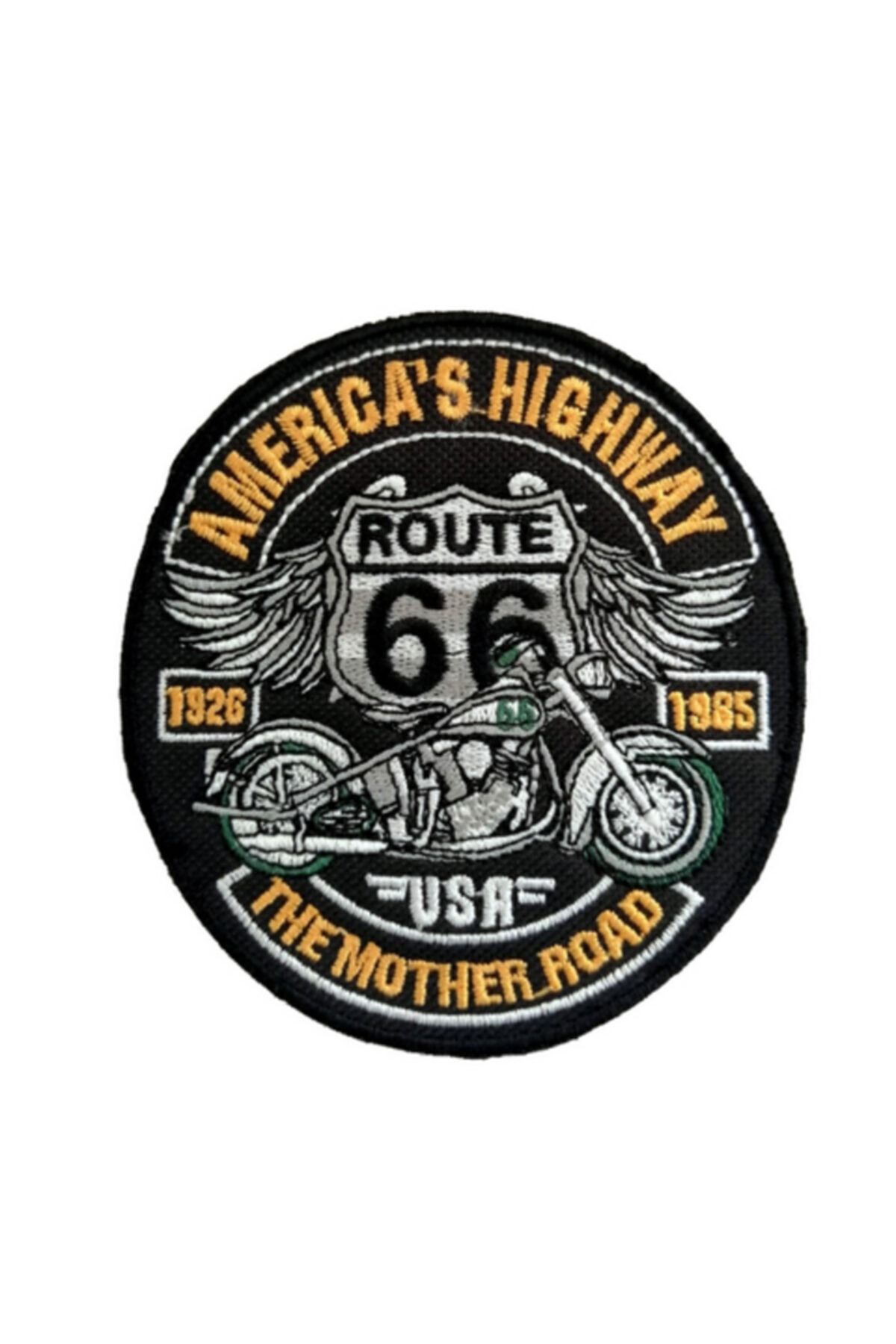 XSHOP Route 66 America's Highway Patches Arma Peç Kot Yaması