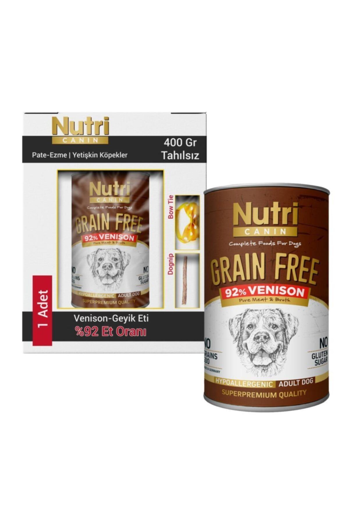 Nutri Canin Tahılsız %92 Geyik Etli Köpek Konserversi 400 gr