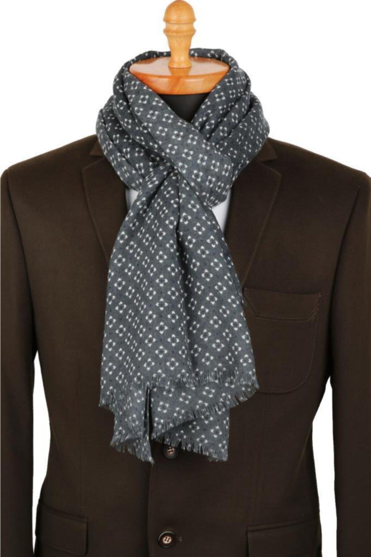 Kravatkolik Erkek Winchester Style Gri Yün Kaşkol