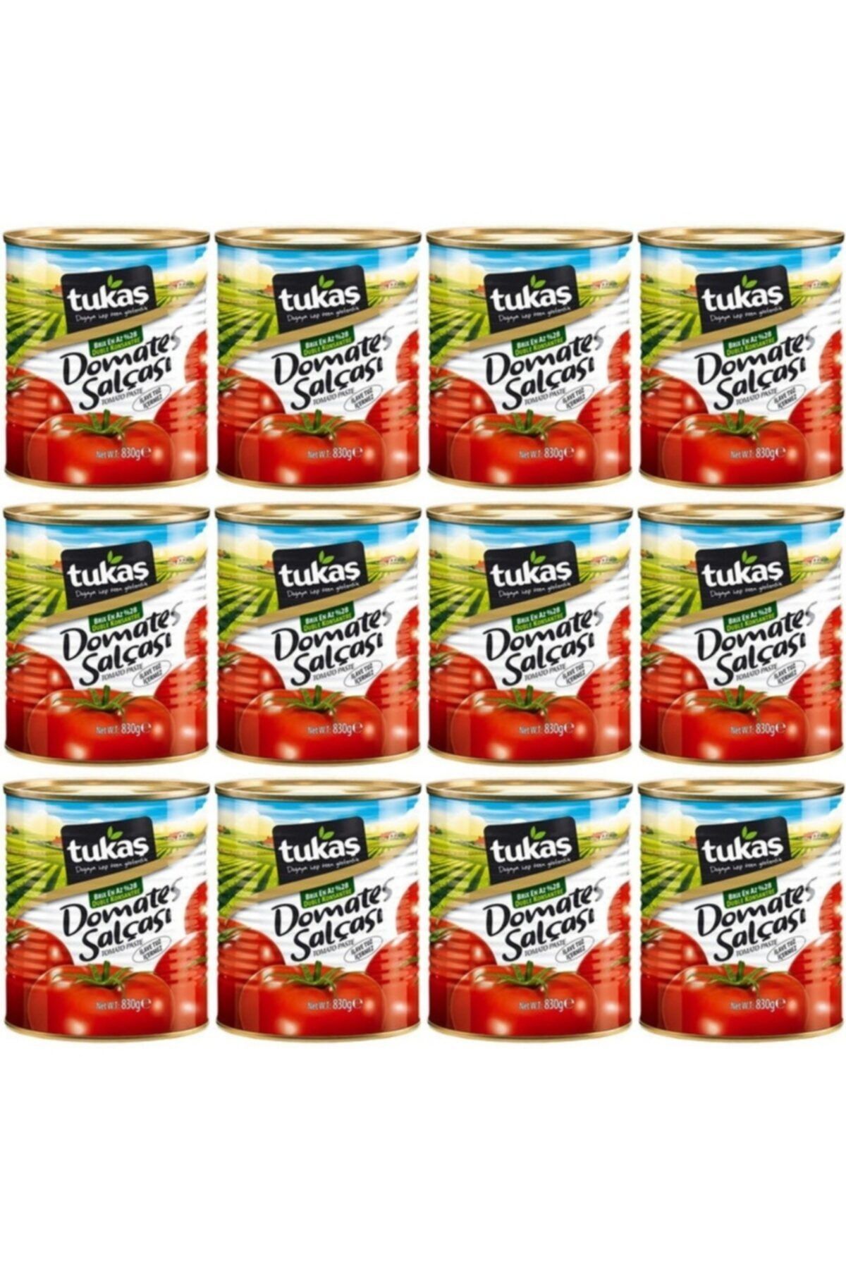 Tukaş Domates Salçası 830 gr. Teneke (12 Adet)