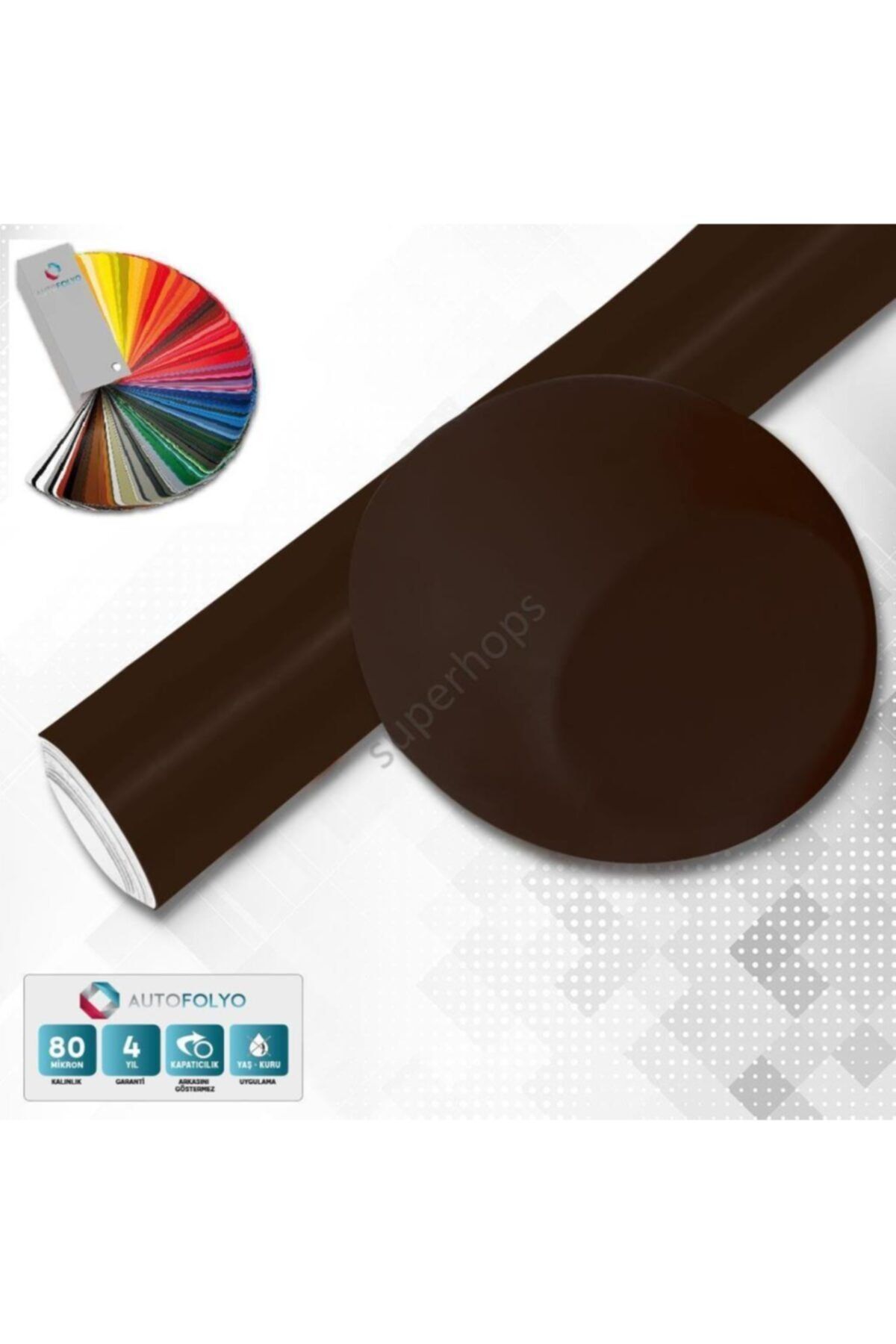 AUTOFOLYO Mat Kahve Folyo 122 Cm-4 Metre