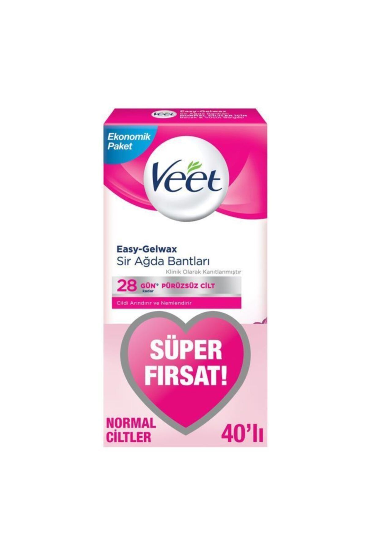 Veet Sir Ağda Bandı Bacak & Vücut Bölgesi Normal Ciltler 40'lı
