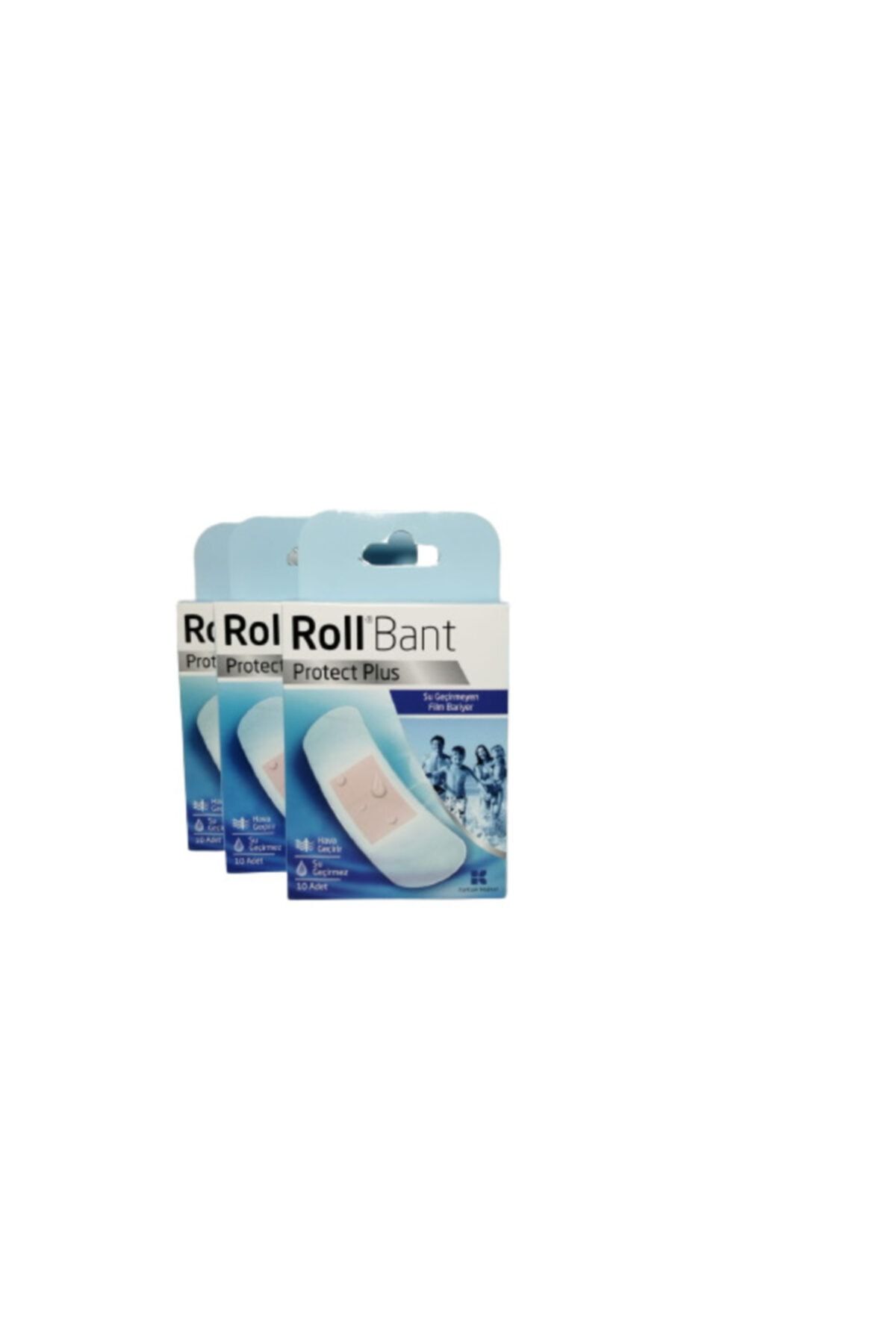 Roll Bant Protec Plus Su Geçirmeyen Film Yara Bandı 10lu 3 Paket