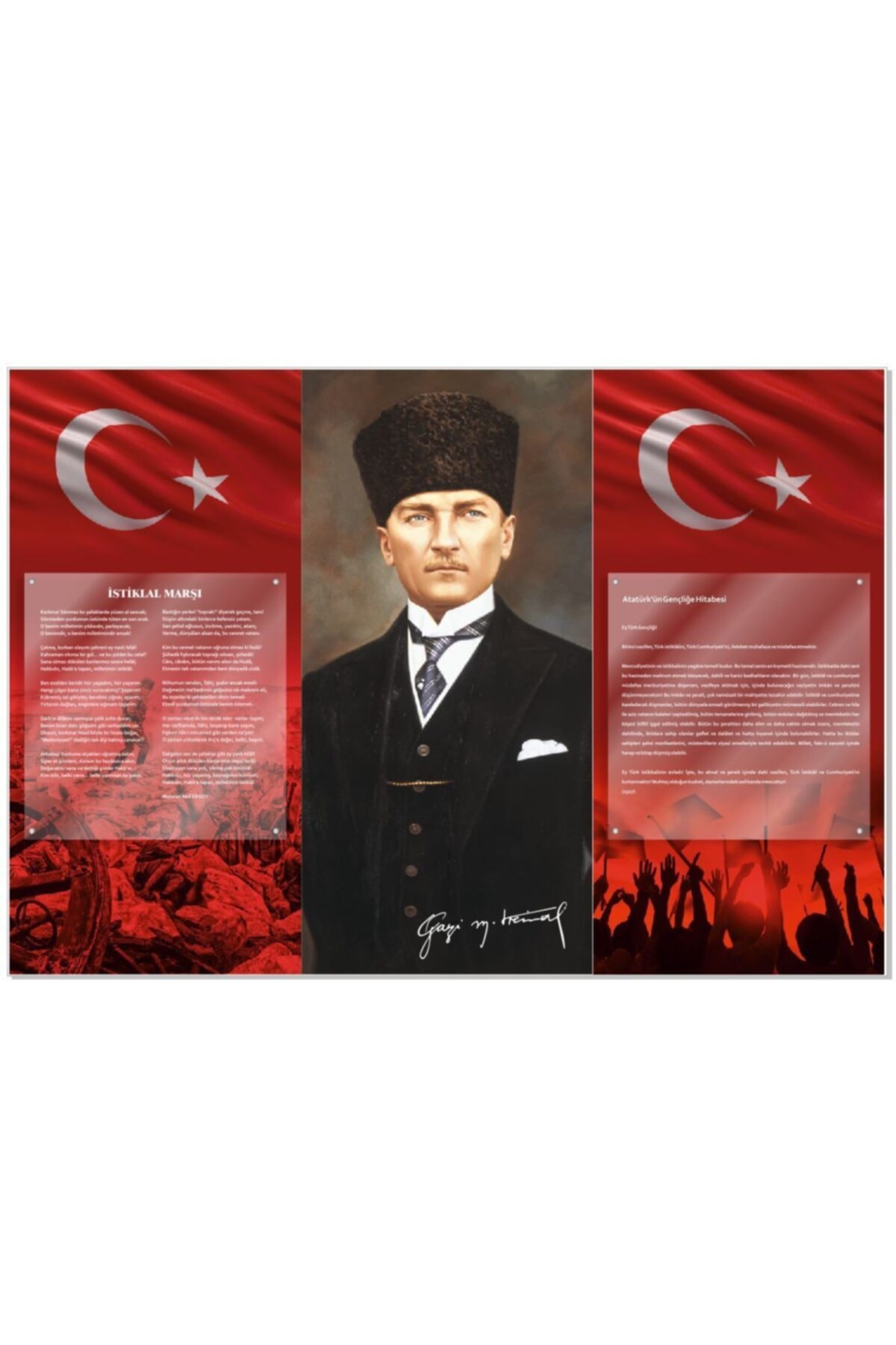 ZeytinReklam Atatürk Köşesi Model 2 (200 X 100cm. Folyo Sticker)