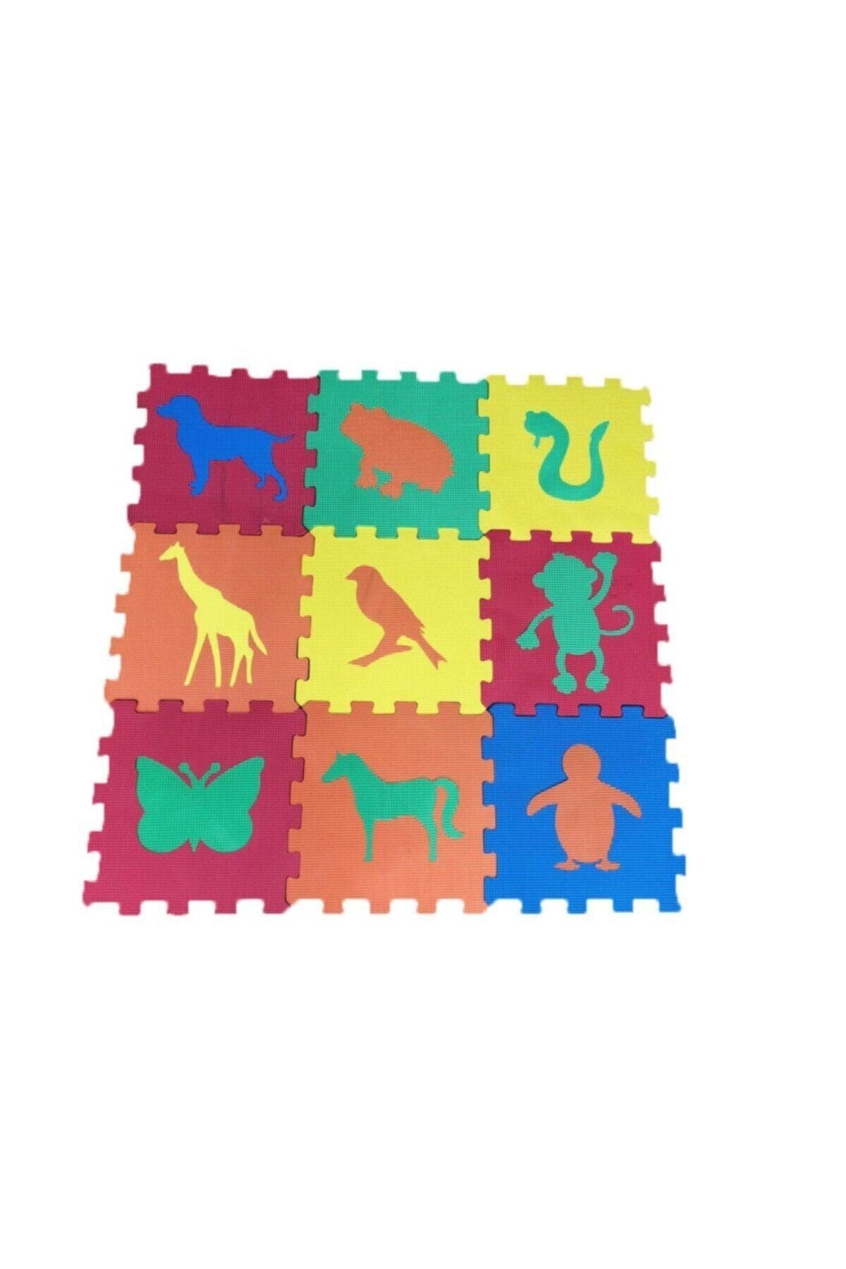 SALMAN SPOR Kırmızı Tatami Mindercisi 33x33 10 mm Eva Puzzle Mat Hayvanlar