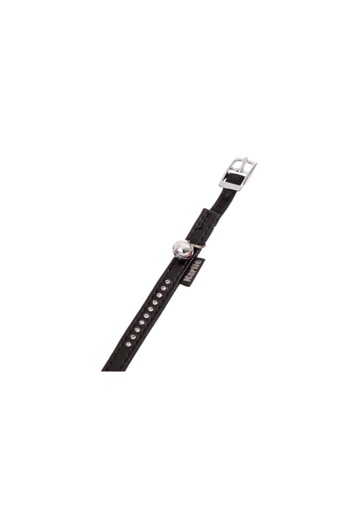 Karlie Karlıe Deri Taşlı Kedi Tasma Xs 30cm-11mm Siyah