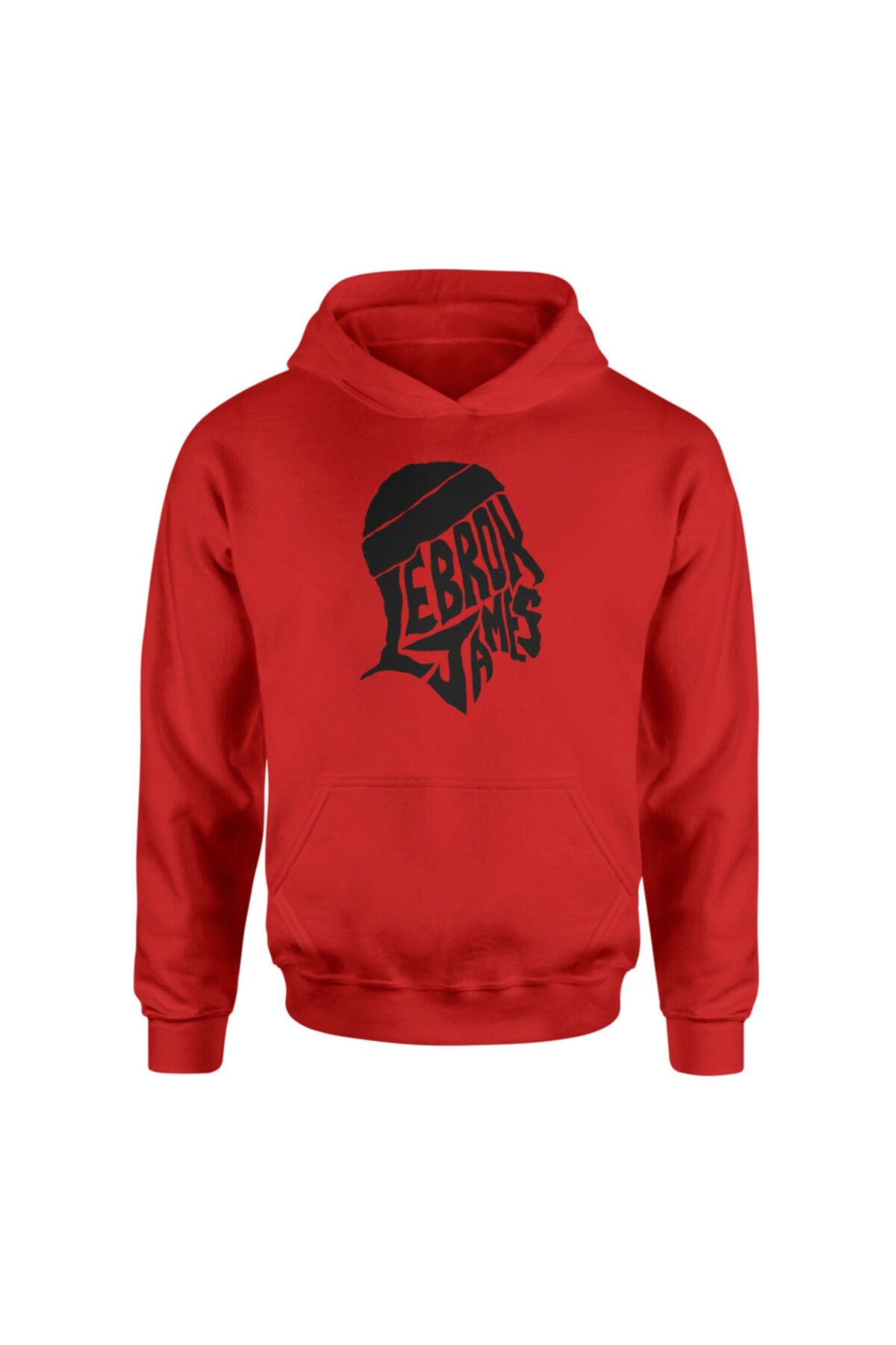 NSJ SPORTIVE Lebron Text Face Kırmızı Hoodie
