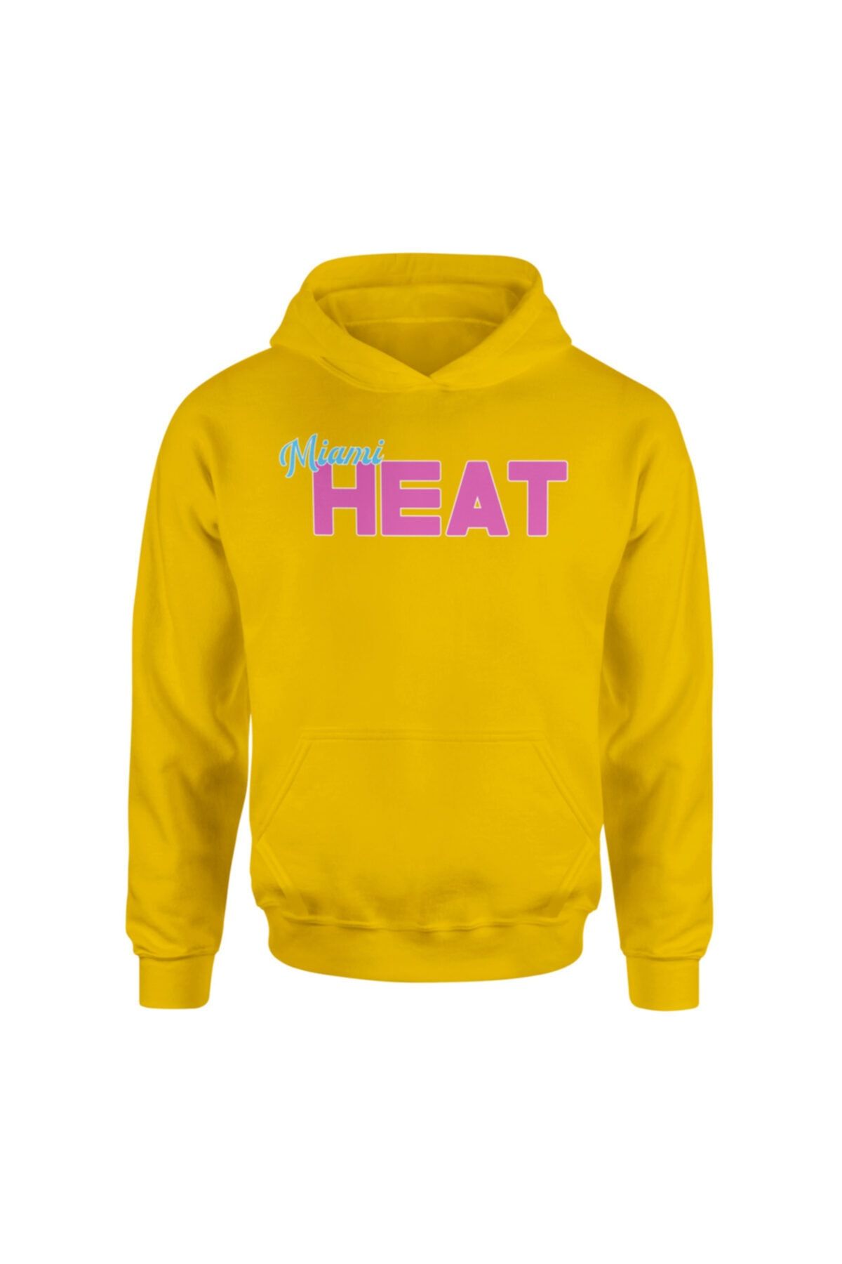 NSJ SPORTIVE Miami Heat Cursive Sarı Hoodie