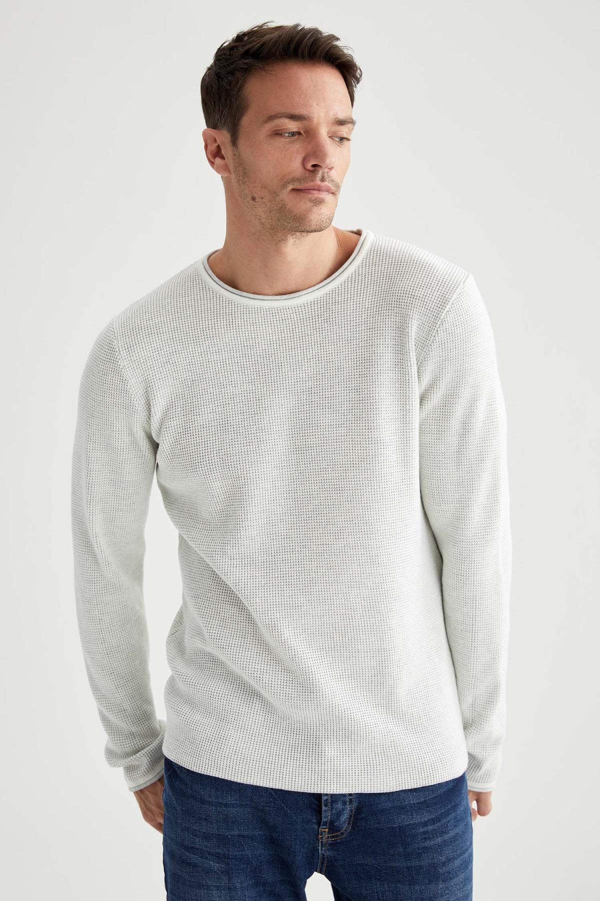 DeFacto Slim Fit Bisiklet Yaka Triko Kazak