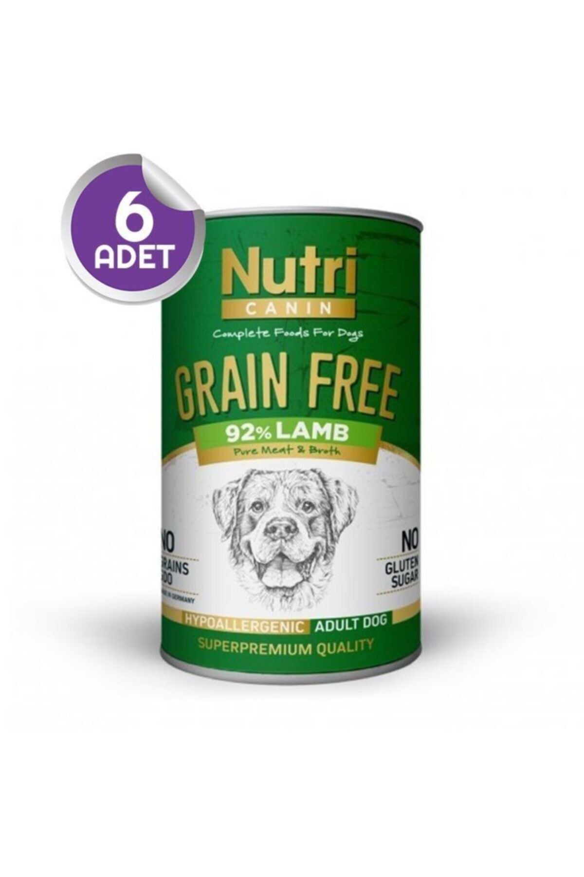 Nutri Canin Lamb Tahılsız Kuzulu Köpek Konservesi 400 gr 6 Adet