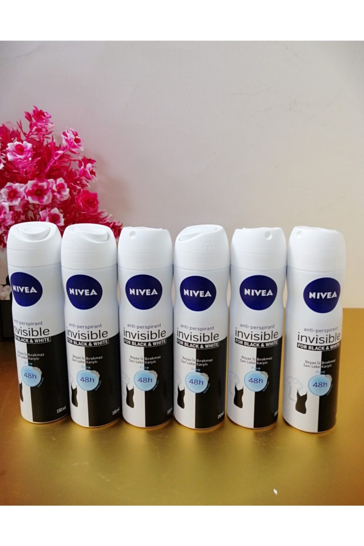 Nivea Nıvea Sprey Inv B&w Pure 150 Ml 6 Lı Ekonomık Paket