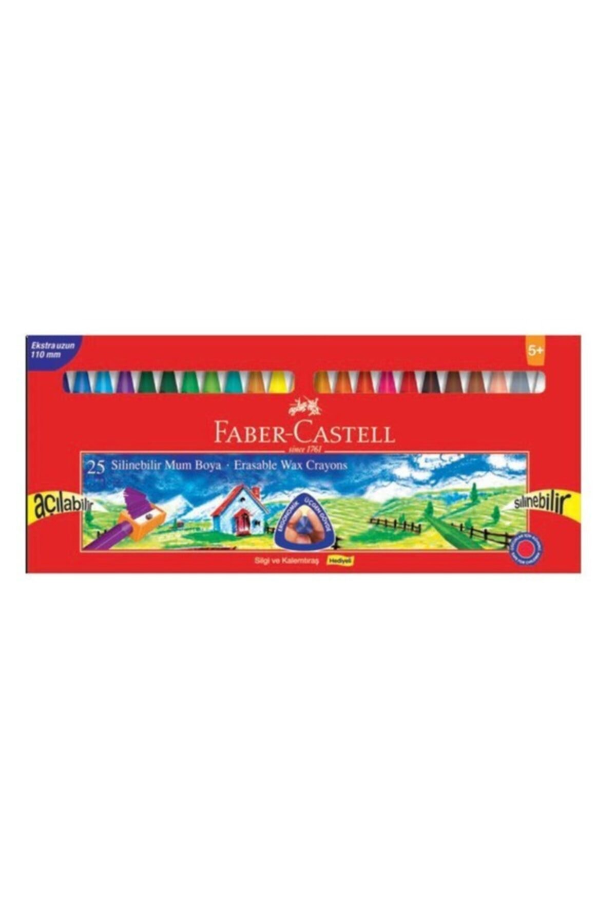 Faber Castell 25 Renk Silinebilir Mum Boya