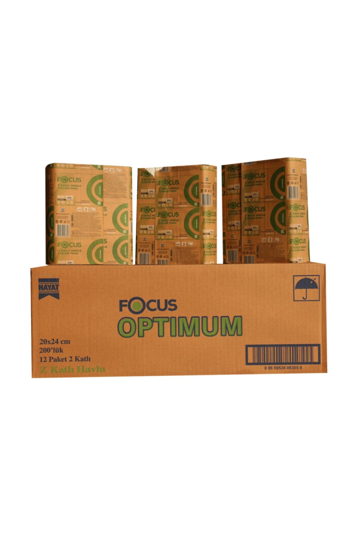 Focus Optımum Z Katlı Havlu Peçete 12 Paket (1 Paket 200 Adet) 5050407