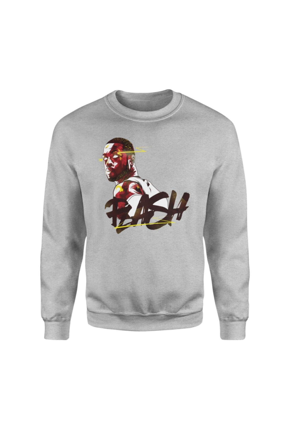 NSJ SPORTIVE Miami Heat Flash Wade Gri Sweatshirt