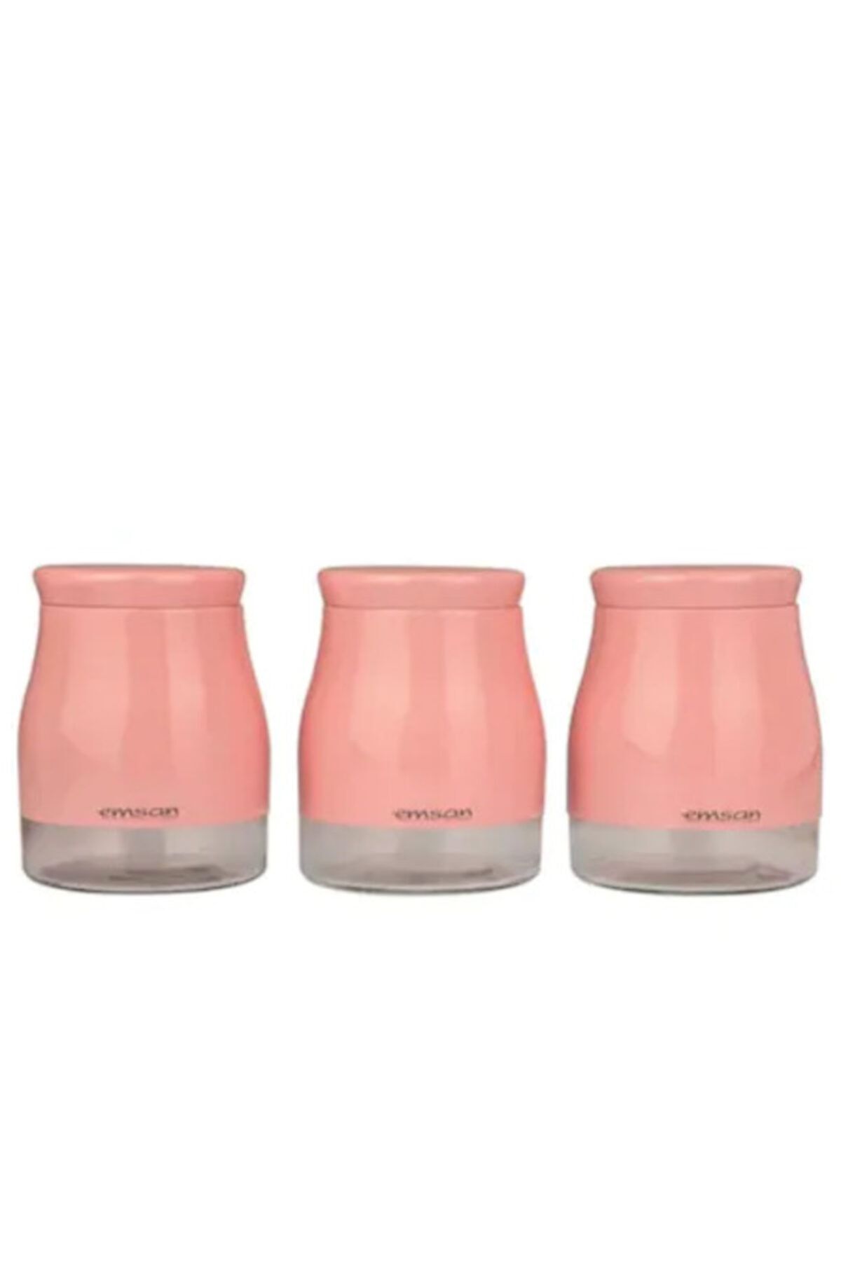 Emsan Verna 3'lü Kavanoz Seti Küçük Pembe