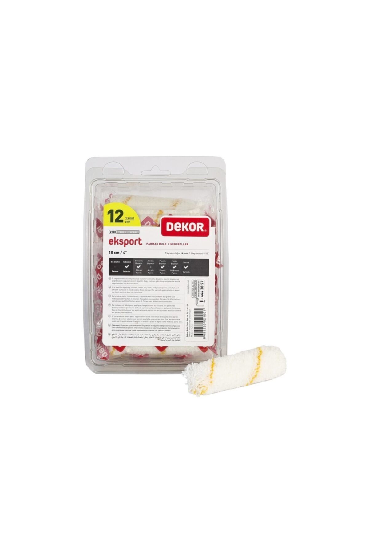 Dekor Export Saten Parmak Rulo 12'li Yedek