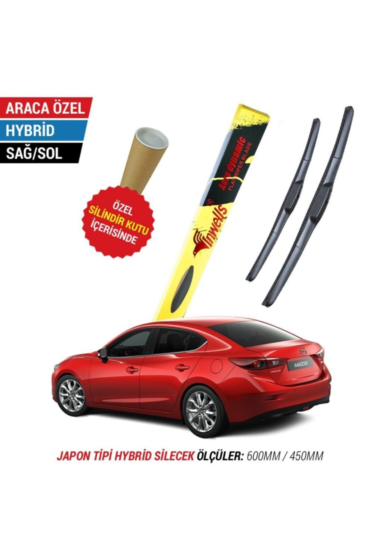 Inwells Mazda 3 Sedan Inwells Hybrid Silecek Takımı (2014-2016)