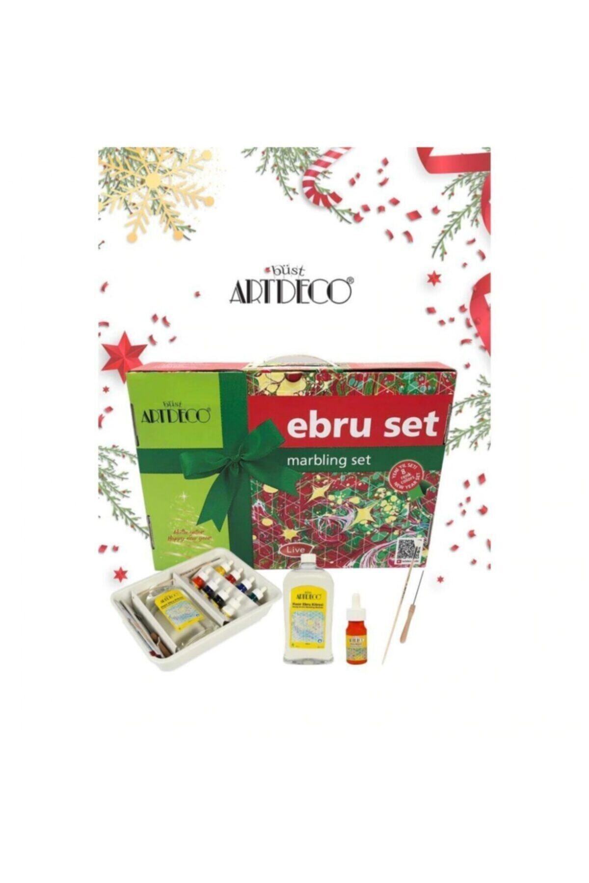 Artdeco Ebru Başlangıç Seti 8 Renk Yılbaşı Özel Kutulu