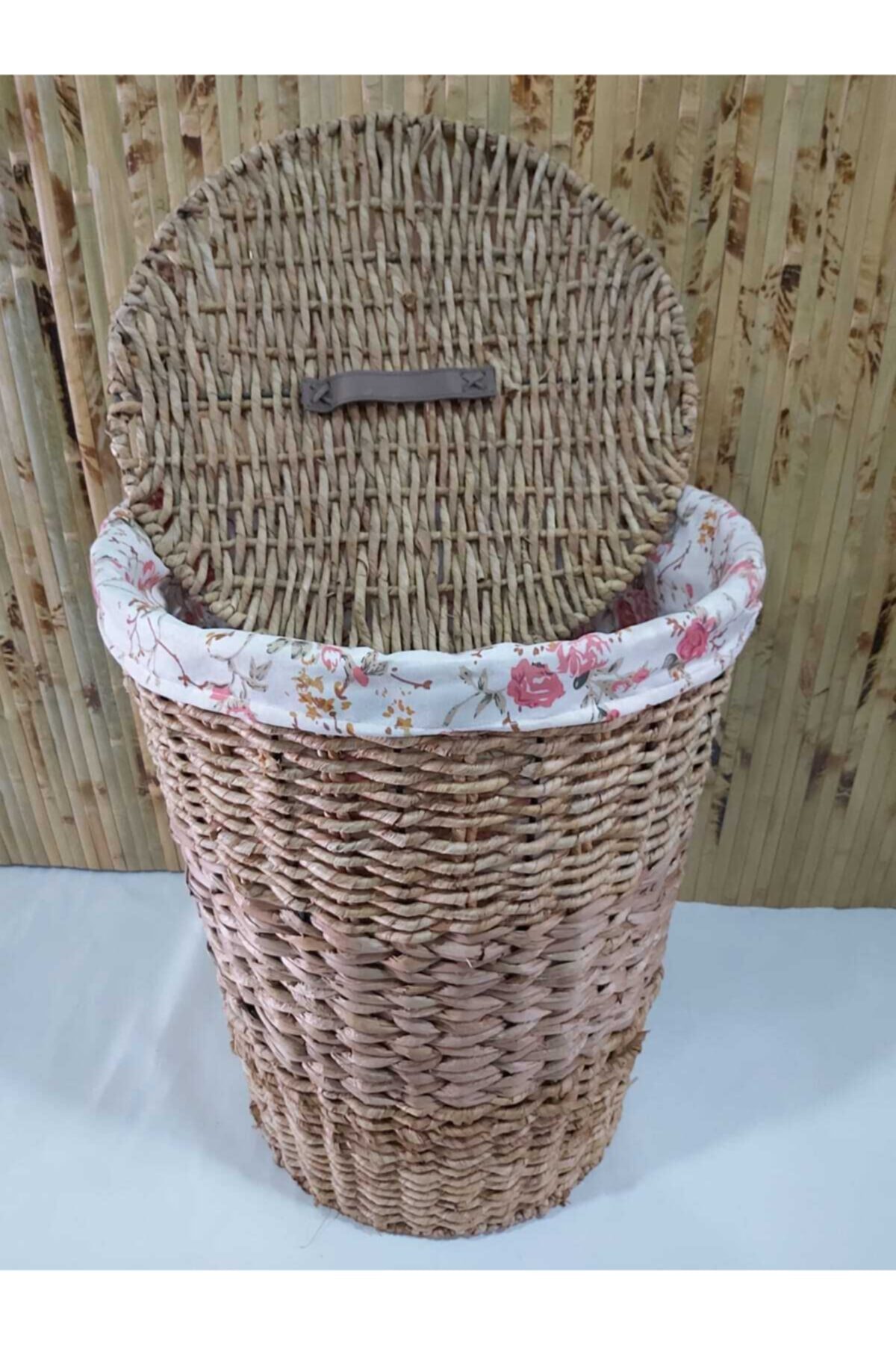 BAYRAKLAR Büyük Boy Hasır Örgülü Kirli Sepeti