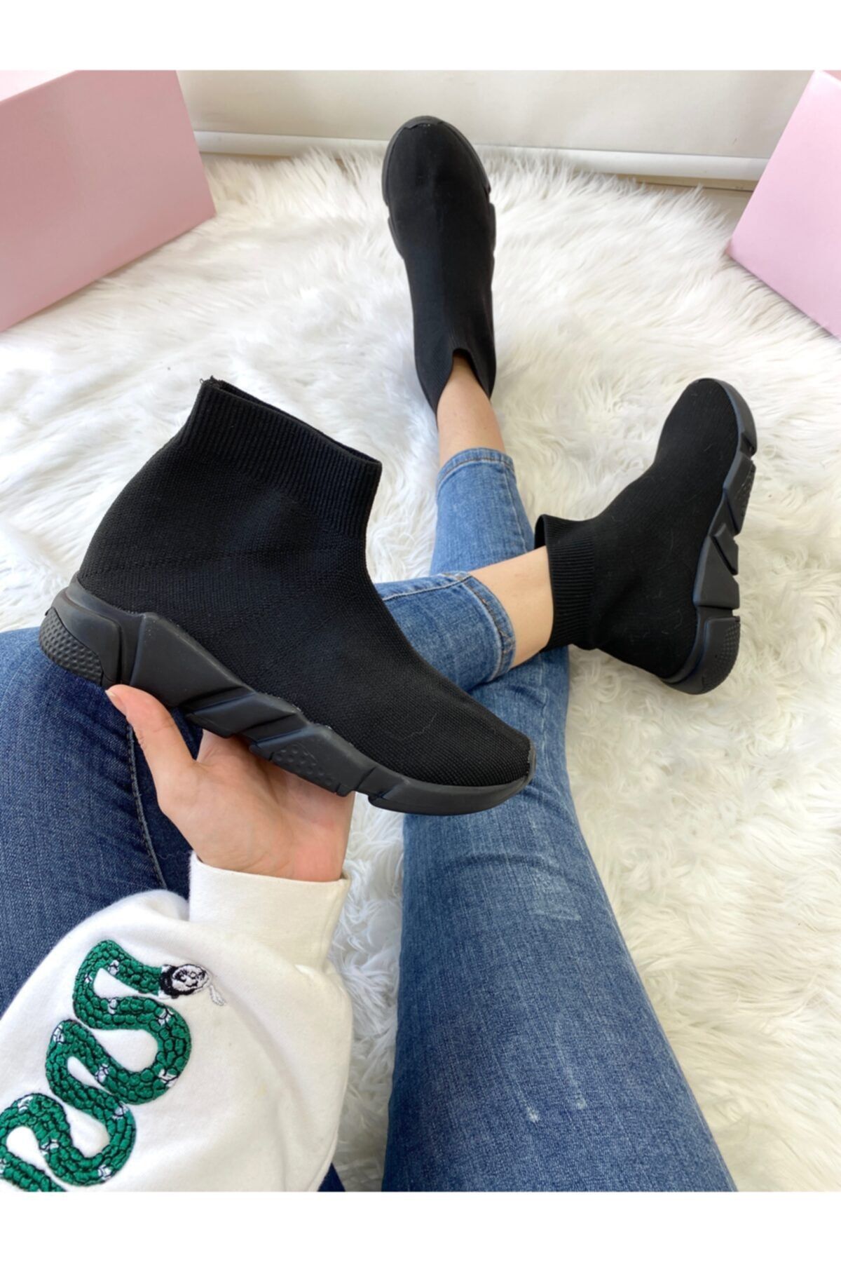 ELSESHOES Sıyah Unısex Spor Ayakkabı