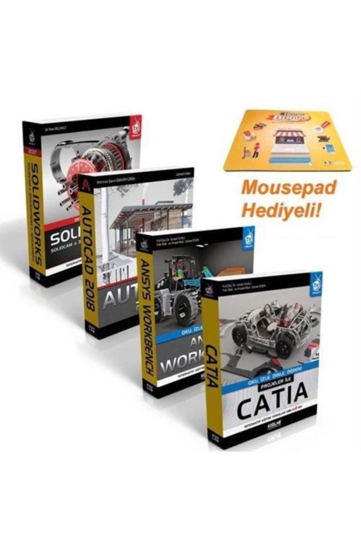 Kodlab Mühendisler Için 3 Boyutlu Tasarım Seti 3 (4 Kitap)
