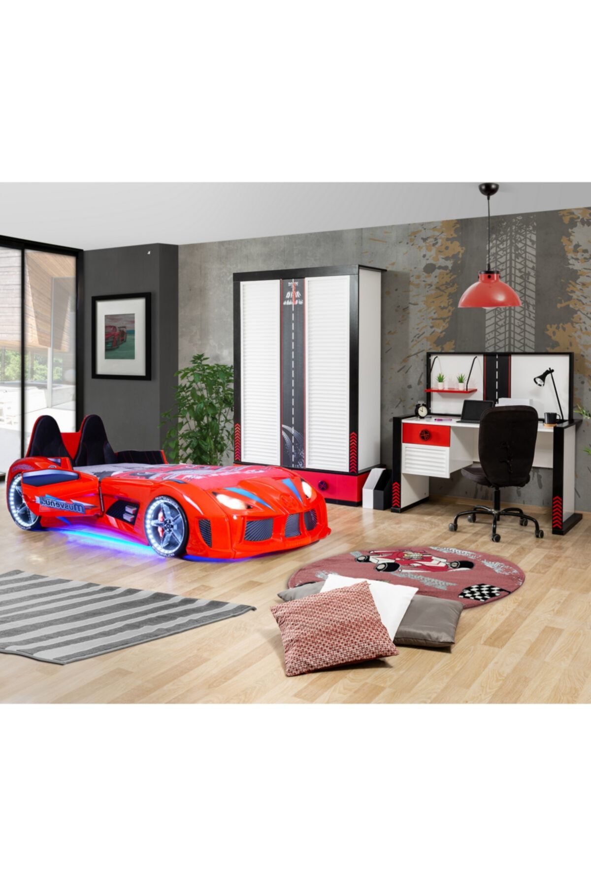 setay ralli genc odasi takimi kirmizi audi v7 full ledli arabali yatak fiyati yorumlari trendyol