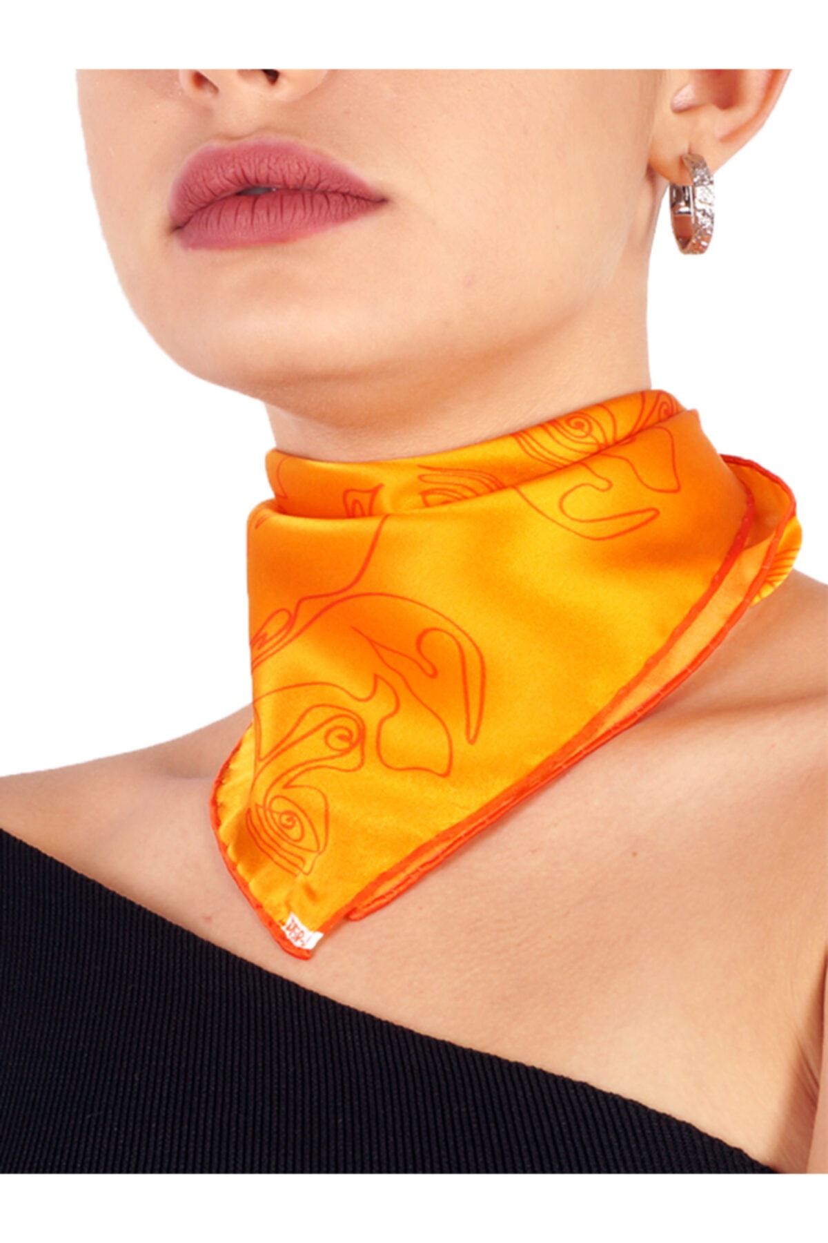 dersofficial Mirror Orange-ipek Fular