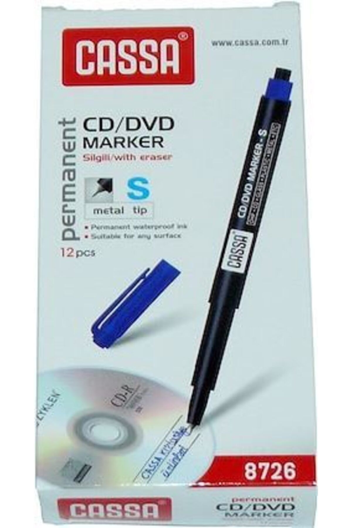 Cassa 8724 Asetat Cd-dvd Kalemi Siyah S Uç