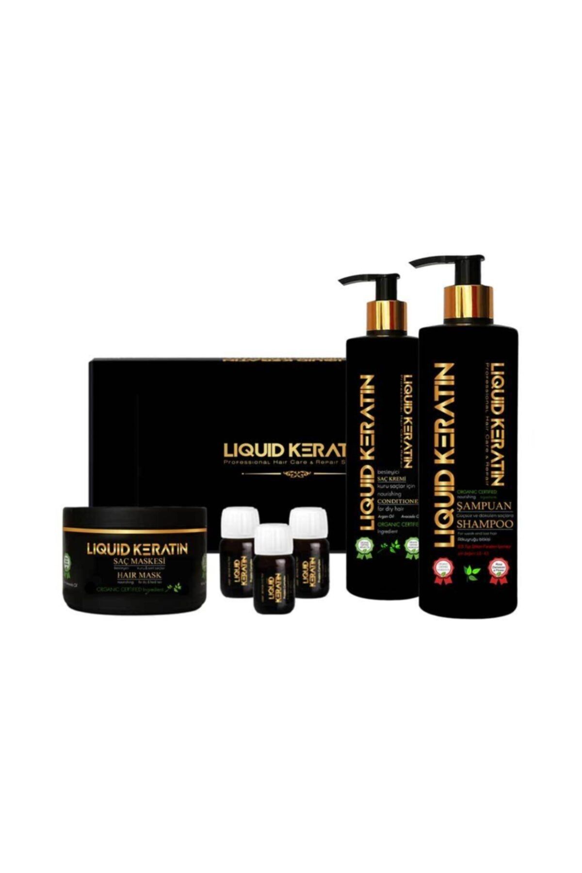 Liquid Keratin Yıpranan Saçlara Keratin Bakım - Onarıcı Full Set