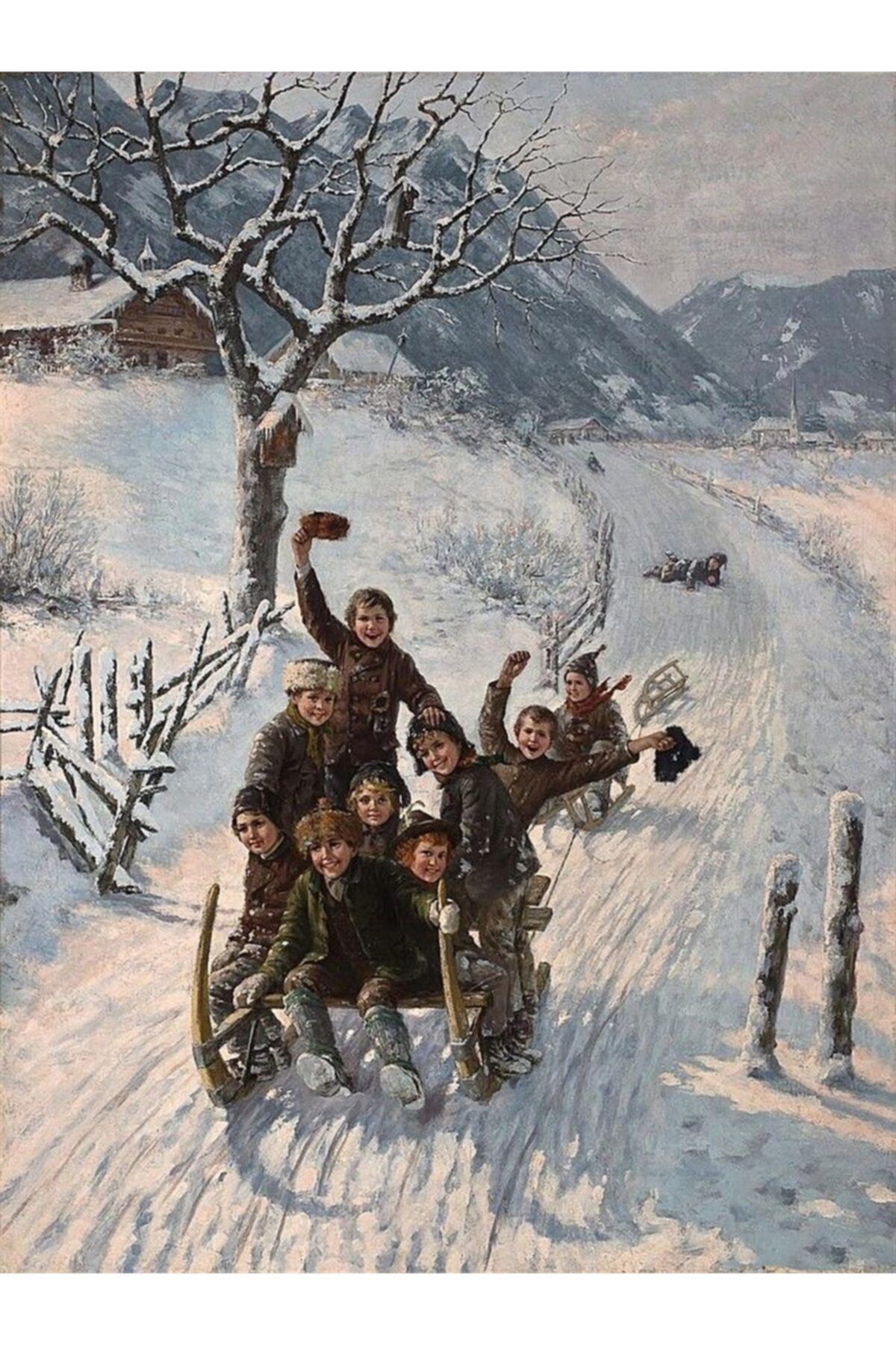 MARCEL SANAT Kar Serisi Elmas Mozaik Tablo 41x53cm