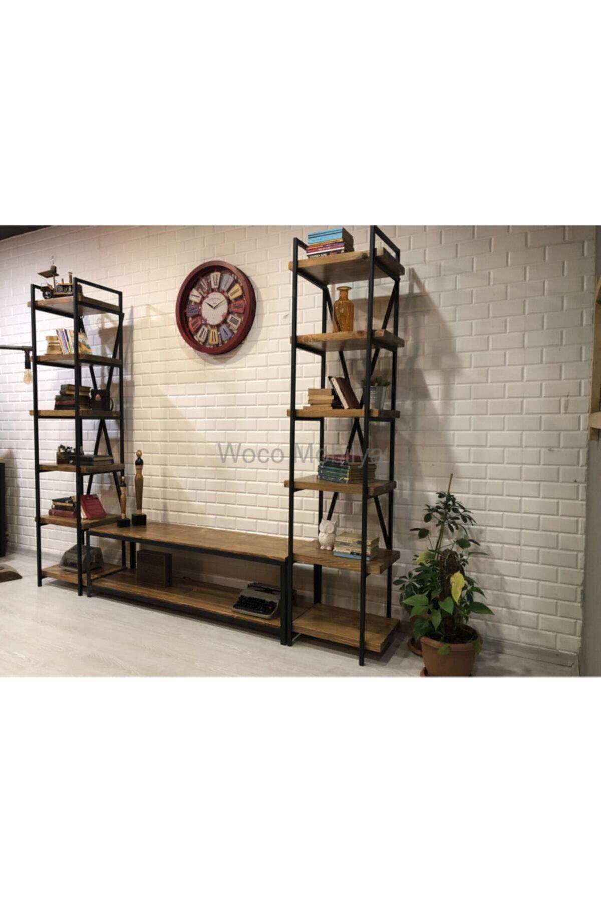 woco mobilya woco ahsap kitaplikli tv unitesi fiyati yorumlari trendyol