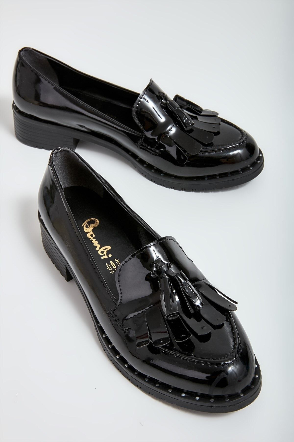 Bambi Siyah Kadın Loafer Ayakkabı M07782345