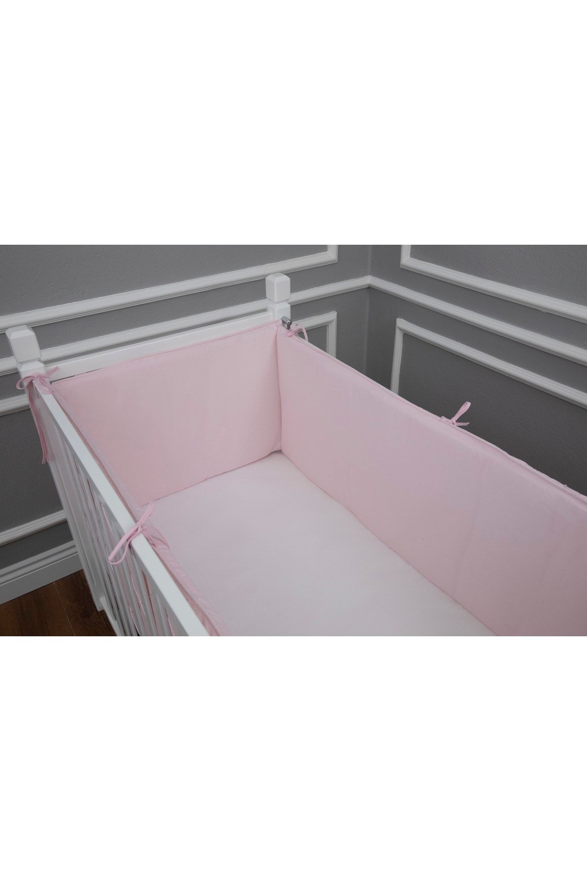 MAYA BABY Basic Yan Koruma Seti 3 Parça 70x130 Pembe