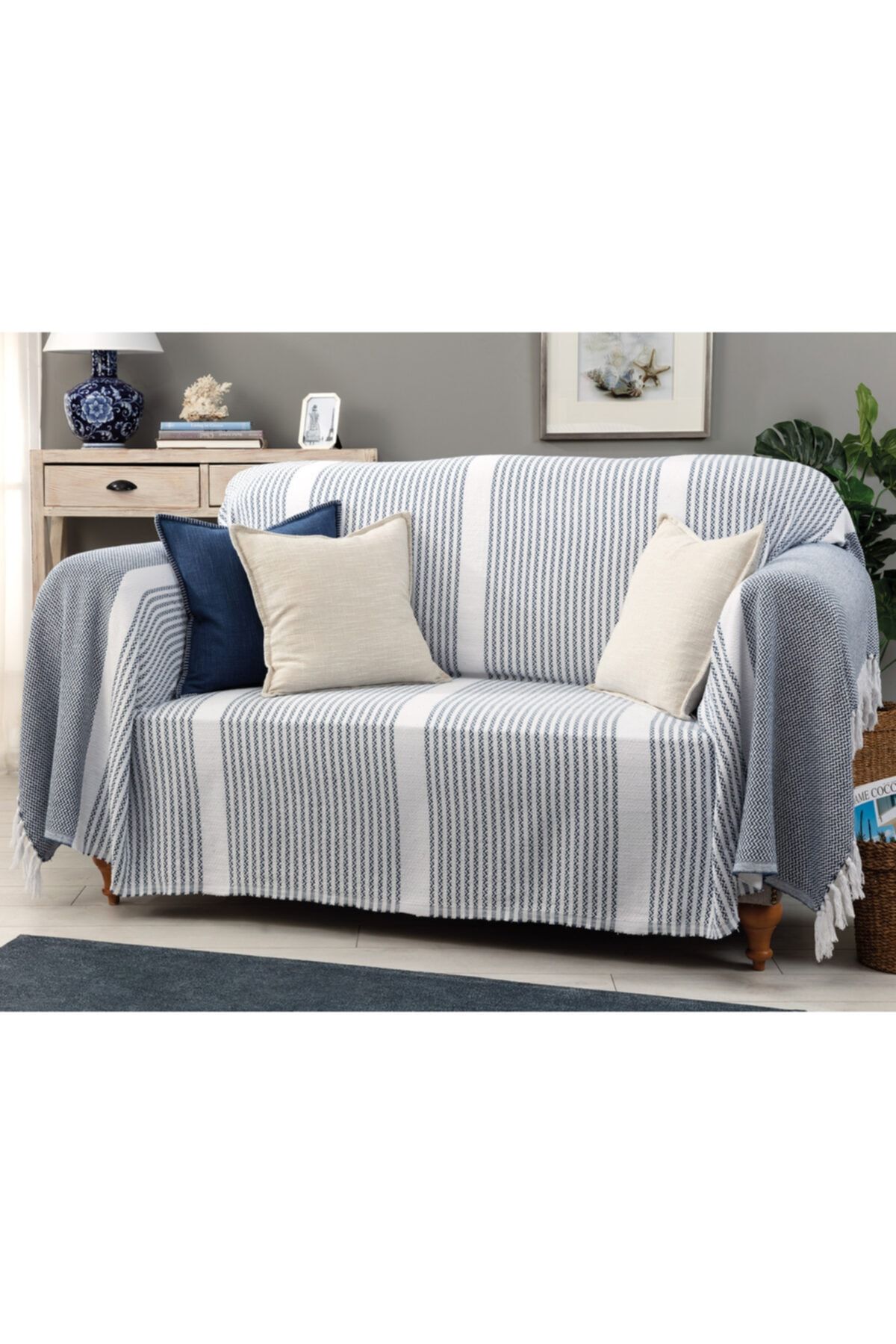 madame coco margaret koltuk sali beyaz lacivert 170x250 cm fiyati yorumlari trendyol