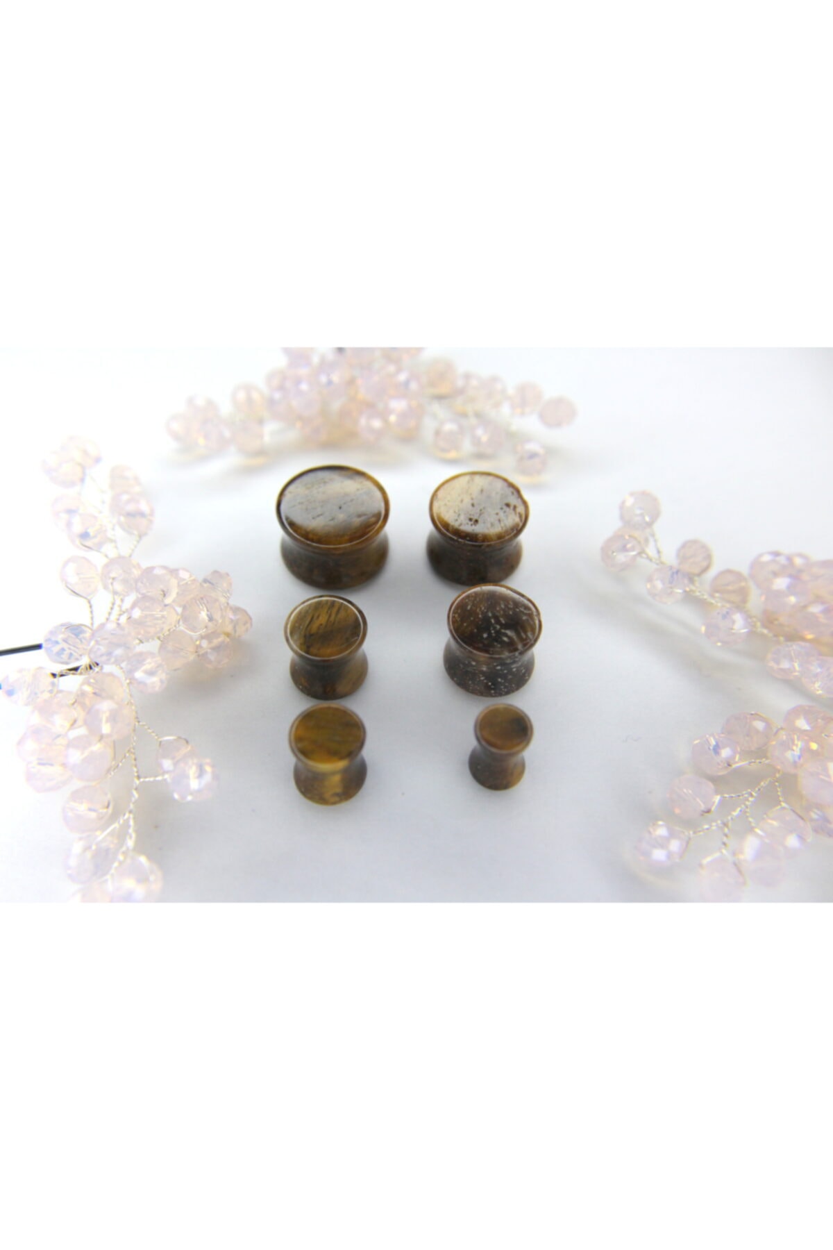 Btn Piercing Kaplan Gözü Doğal Taş Tünel Piercing