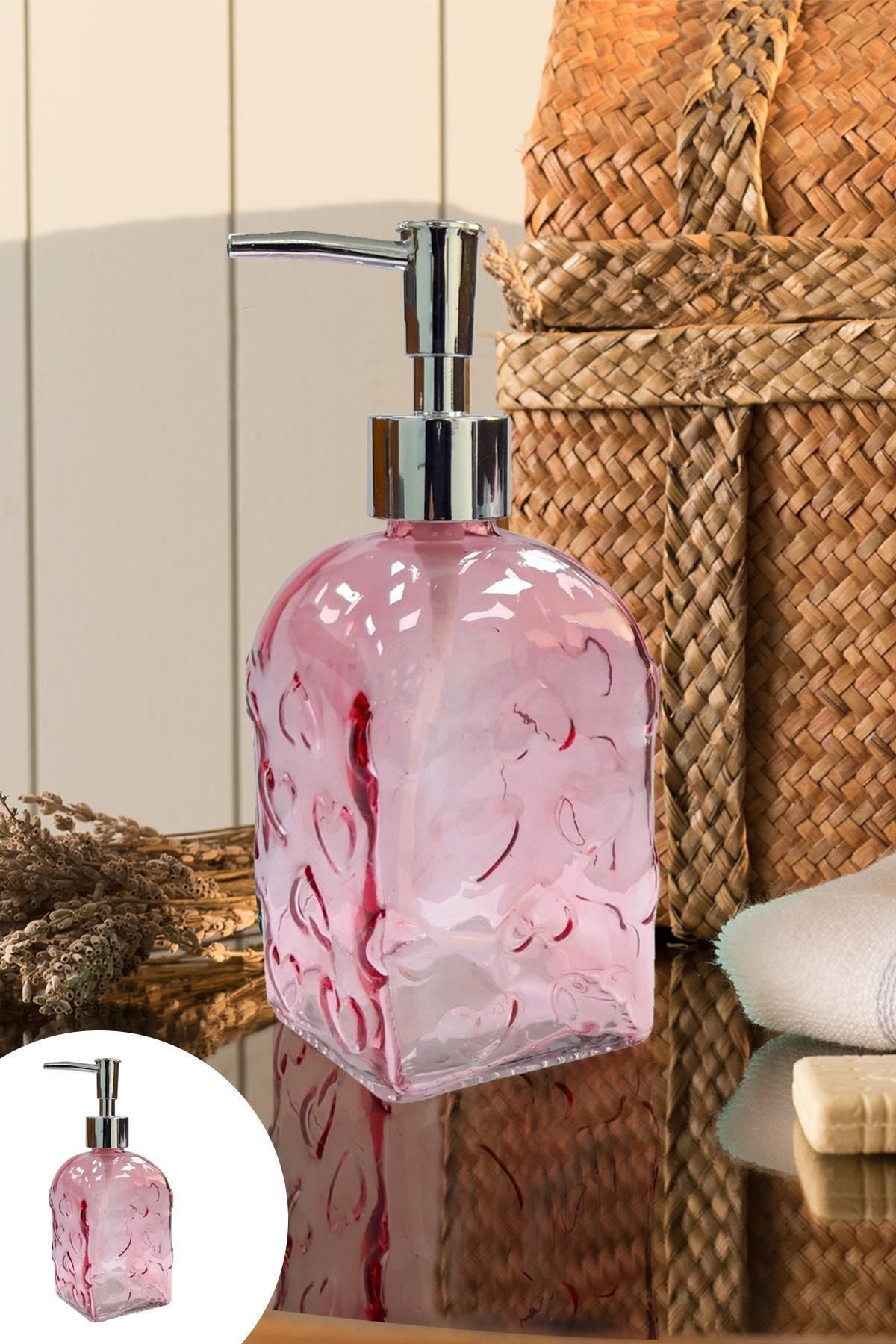 Hayveys Dekoratif Kalpli Cam Sıvı Sabunluk 500 ml