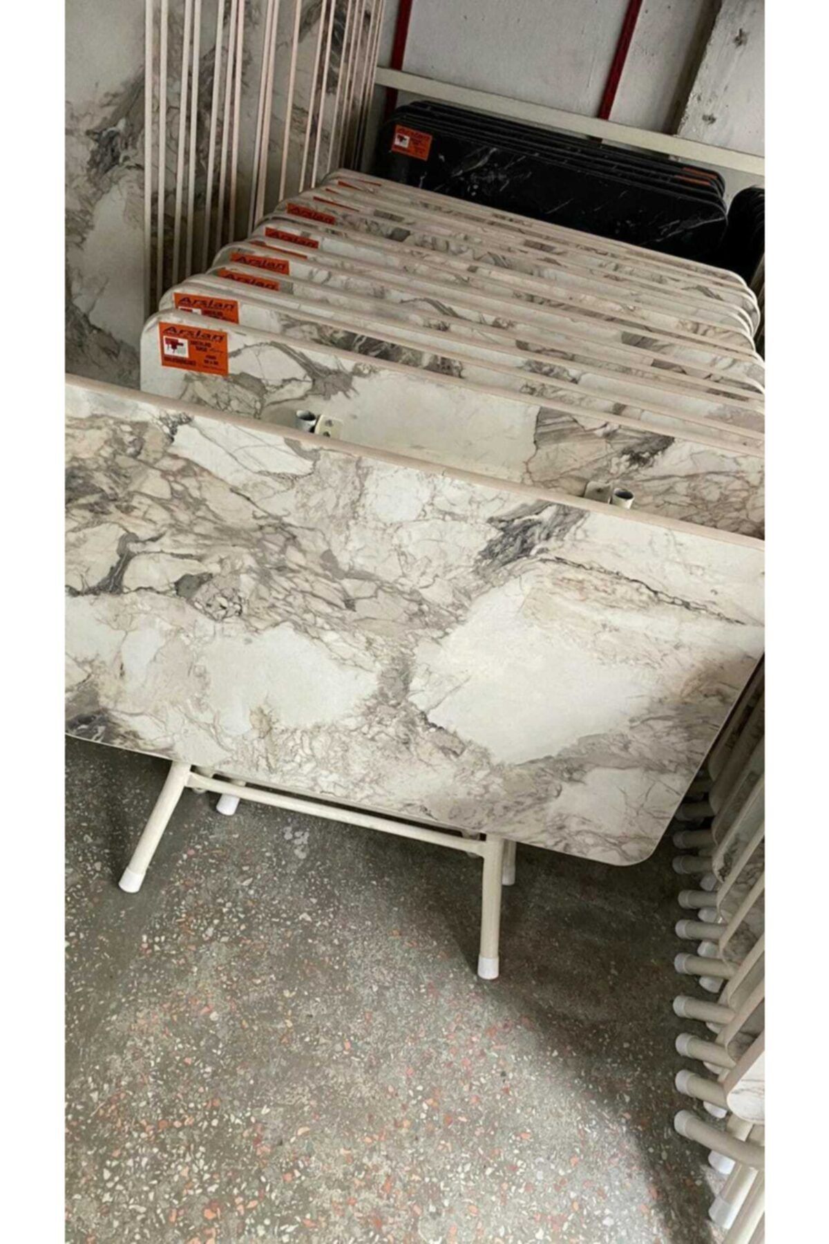 arslan luks mermer desenli katlanir masa 60x100 fiyati yorumlari trendyol