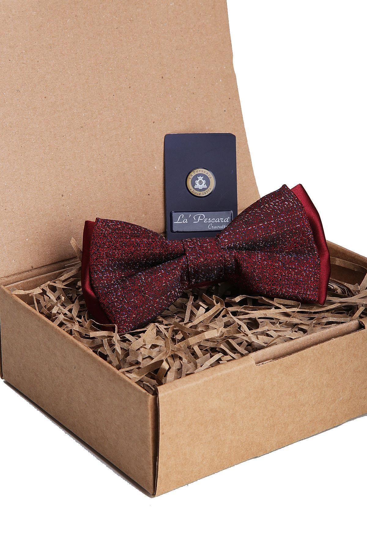 Kravatkolik Bordo Kum Desen Papyon P1138