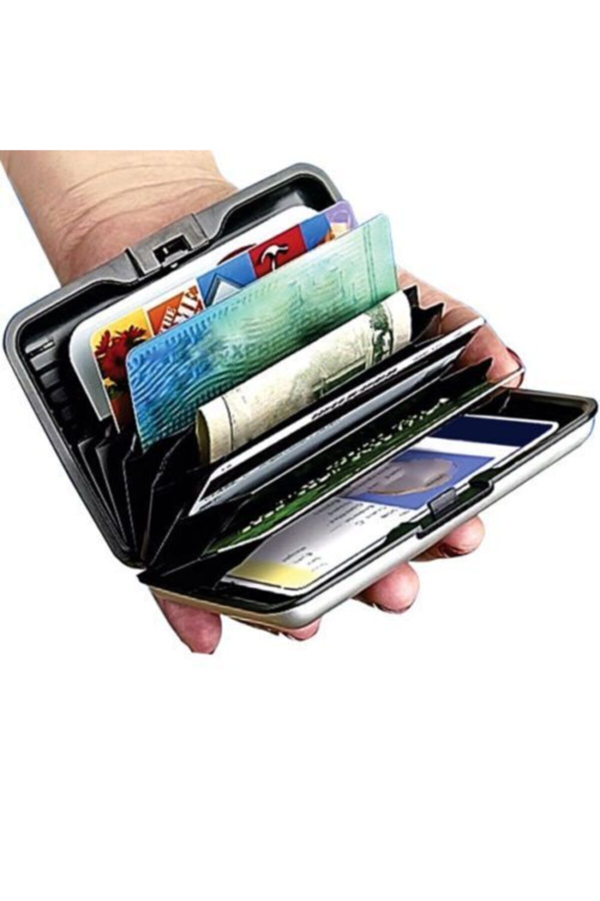 MUDOS Aluma Wallet Safe Guard - Alüminyum Kredi Kartlık Cüzdan Siyah