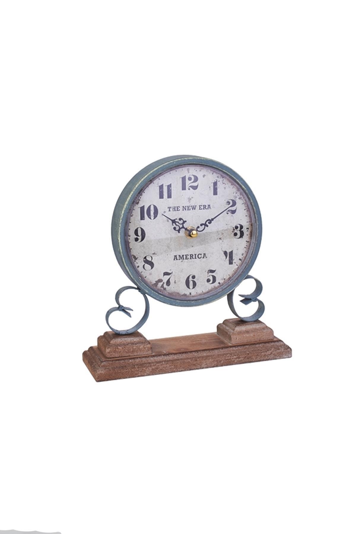 ACAR Eskitme Ayaklı Yuvarlak Masa Saati