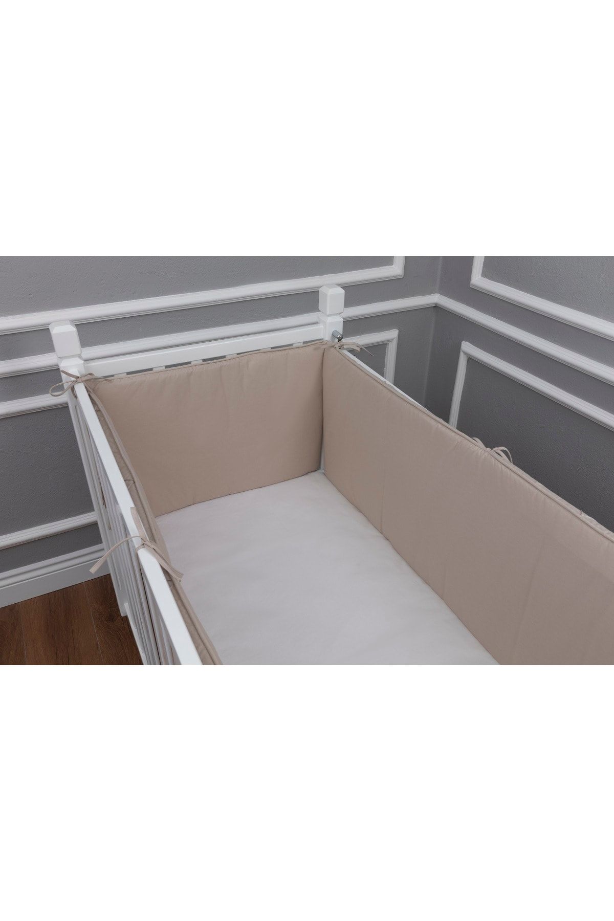 MAYA BABY Basic Yan Koruma Seti 3 Parça 80x130 Taş Rengi
