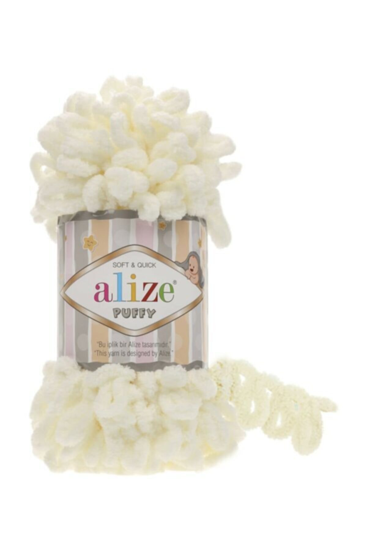 Alize 5 Adet Puffy El Örgü Ipliği Açık Krem Ip Renk Kodu 62