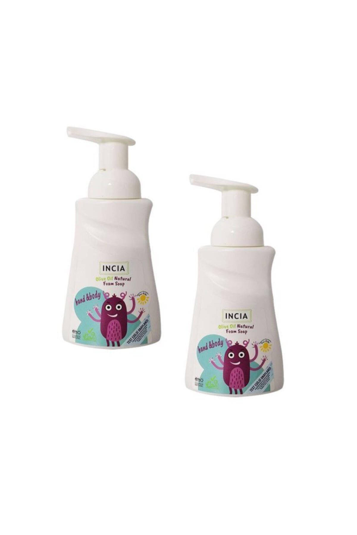 Incia Çocuklar Için Zeytinyağlı Doğal Köpük Sabun 200 Ml 2'li Set