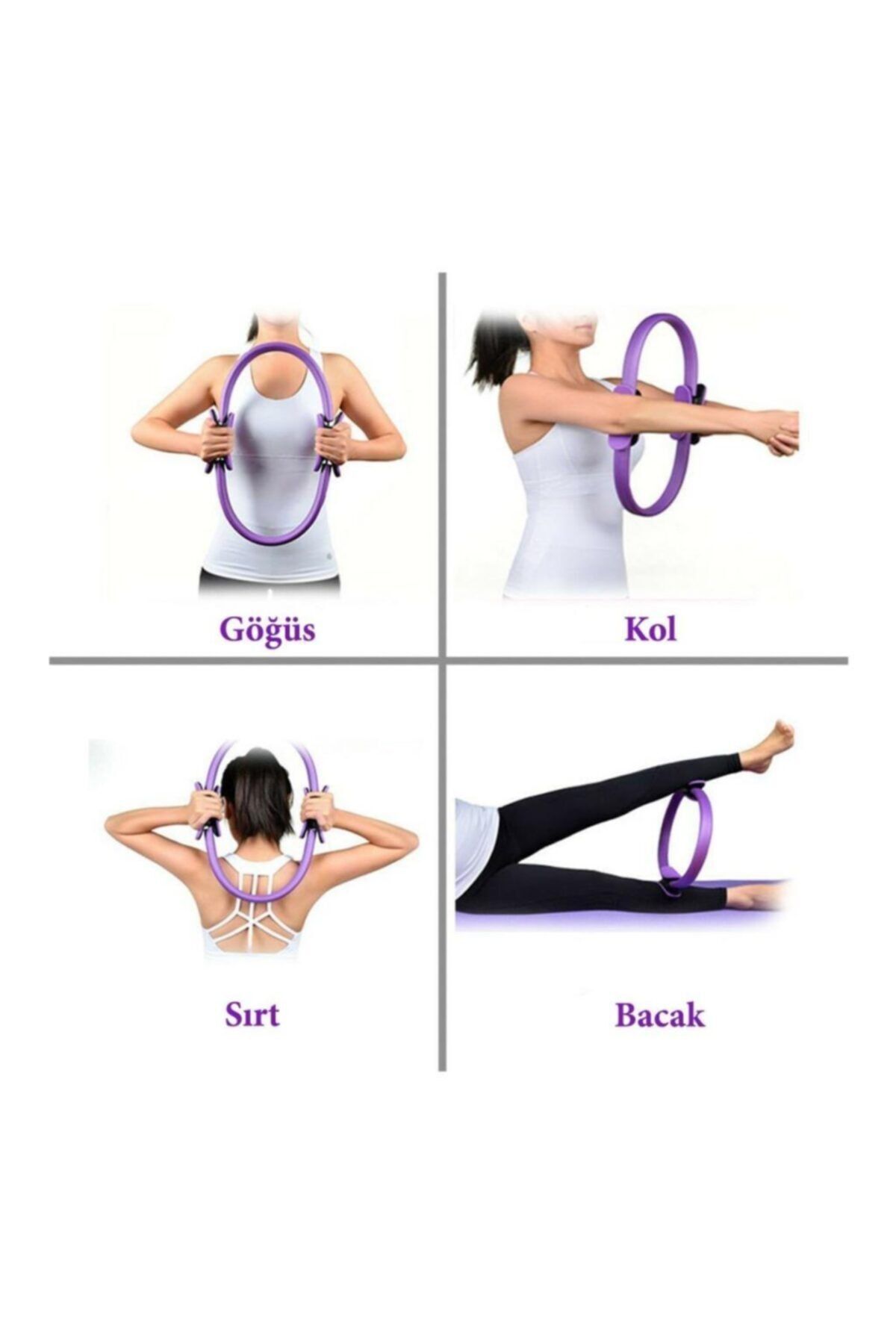 Neiçin Egzersiz Sporu Için Profesyonel Pilates Yoga Fitnes Germe Çemberi
