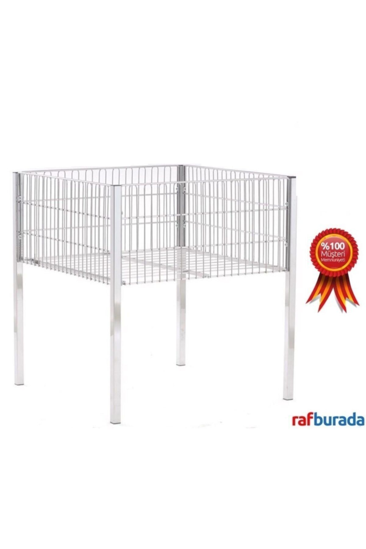 RafBurada 60x80cm Profil Ayaklı Havuz Sepet.Aksesuar,Teşhir Sepet