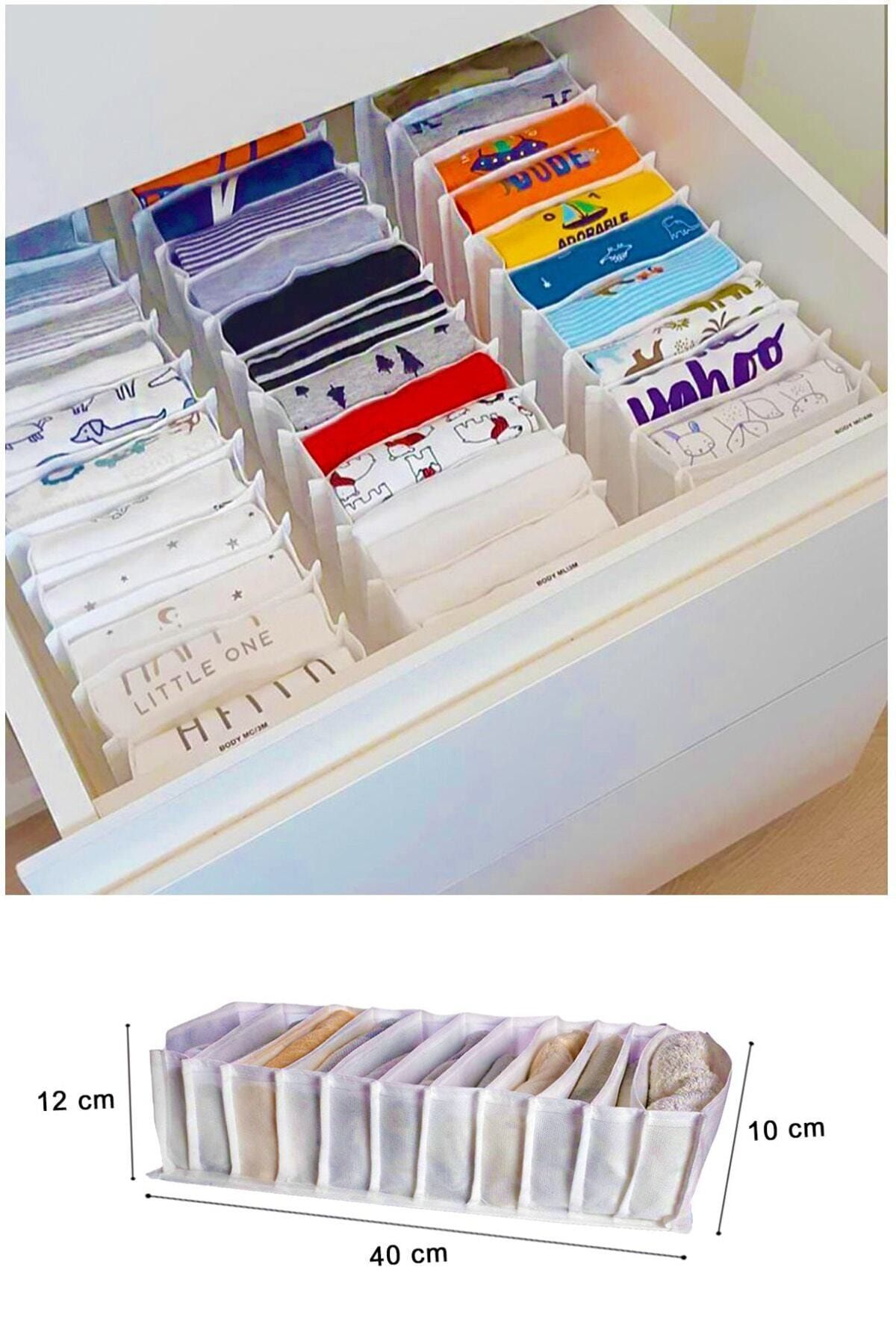 gat shop 2 adet 2 boy ev yatak odasi dolap ve cekmece ici corap bebek camasiri sal duzenleyici organizer fiyati yorumlari trendyol