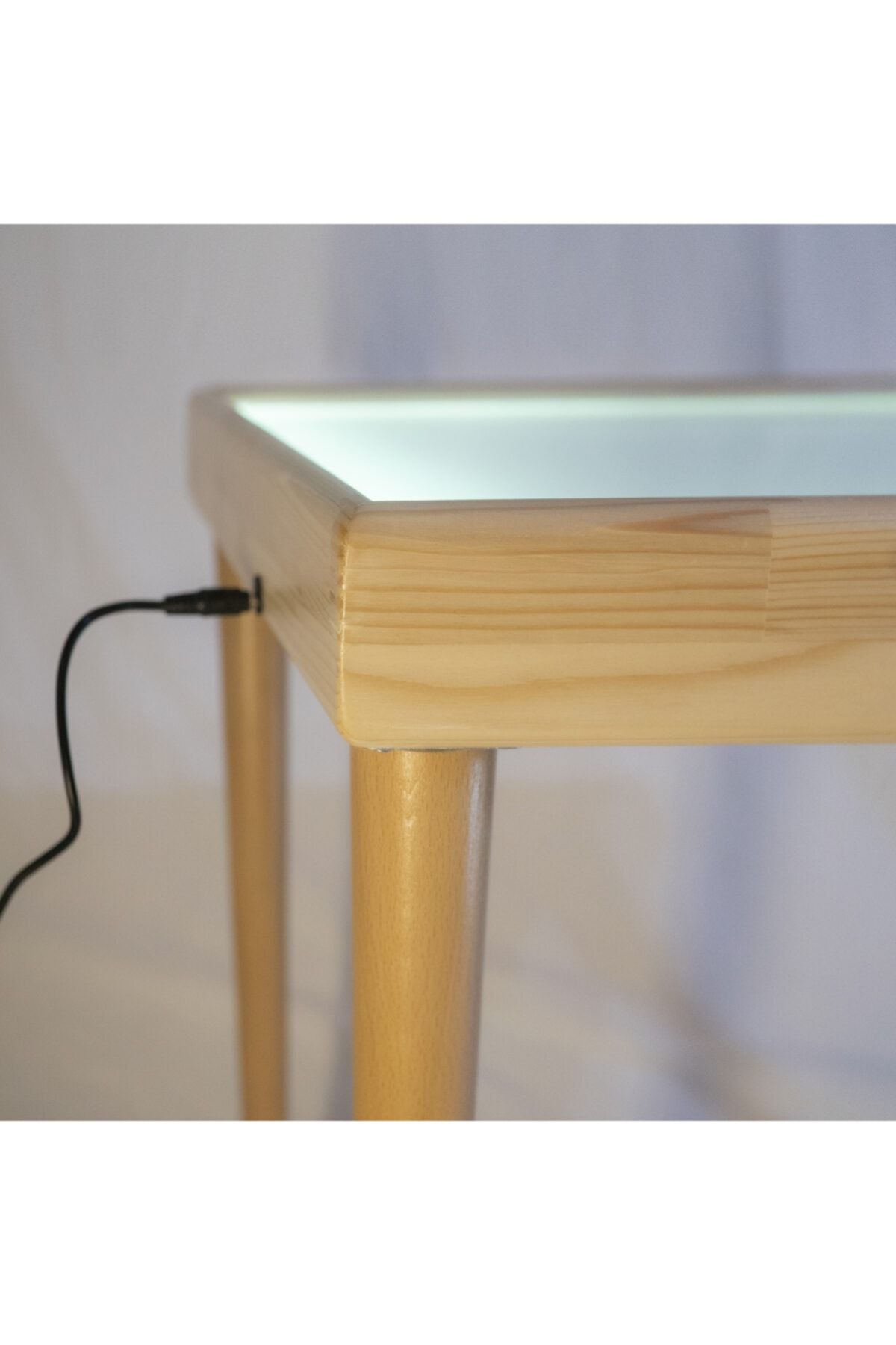 atelier light wood isikli masa light table ahsap aktivite oyun masasi 43cmx63cm fiyati yorumlari trendyol