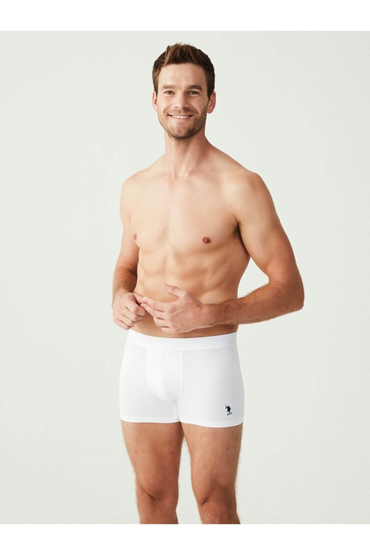 U.S. Polo Assn. Us Polo 3lü Erkek Boxerı 80173 Beyaz