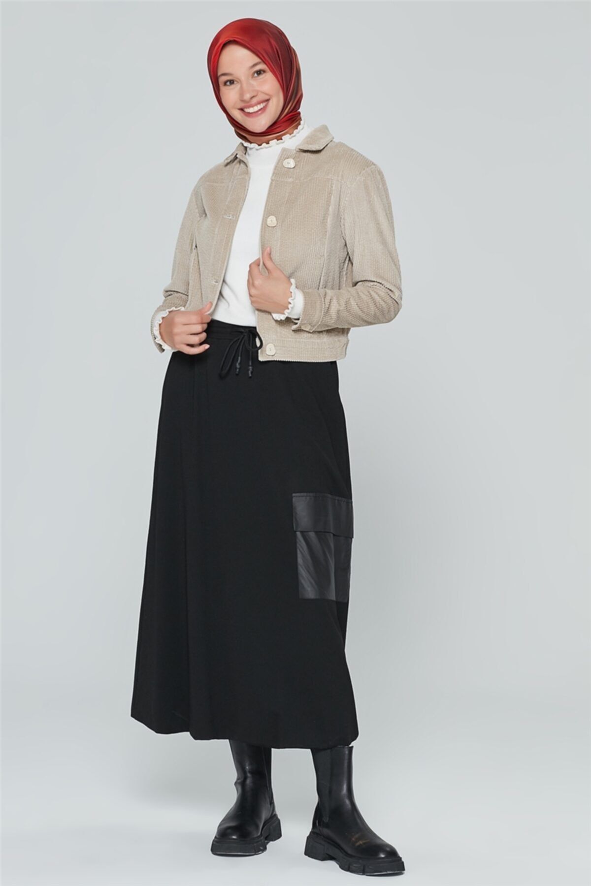 Armine Kadife Ceket 19ka5609 Taş
